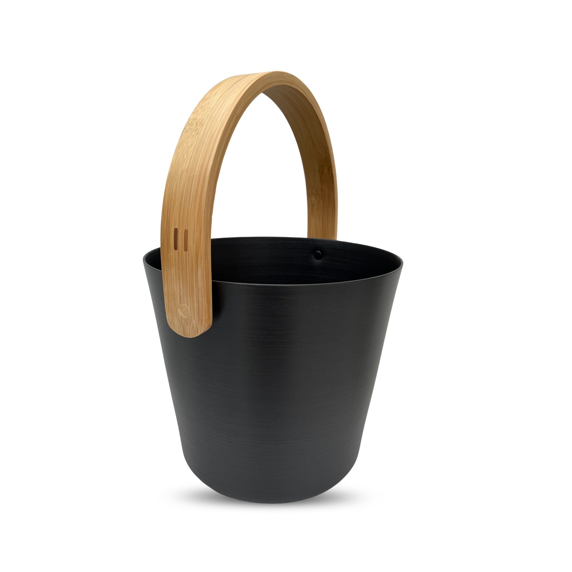Black Aluminium Sauna Bucket with Loop Handle